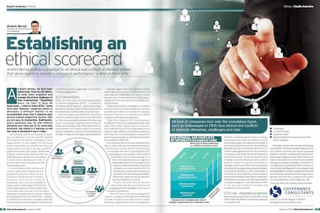 Establishing an ethical scorecard